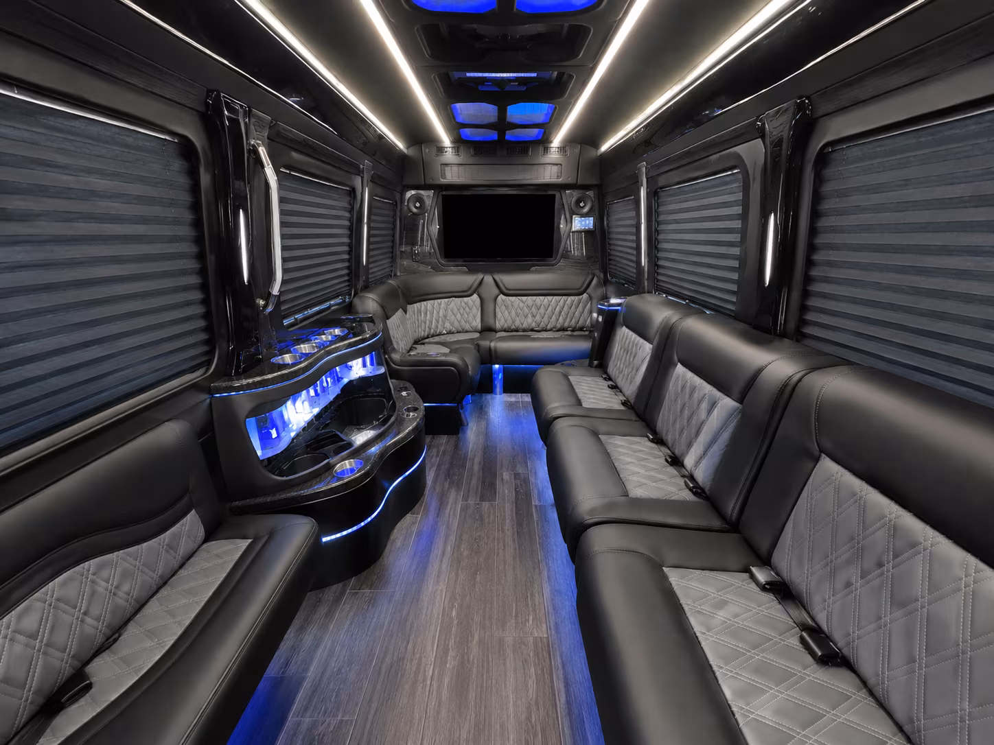 peoria 28 passenger party bus interior