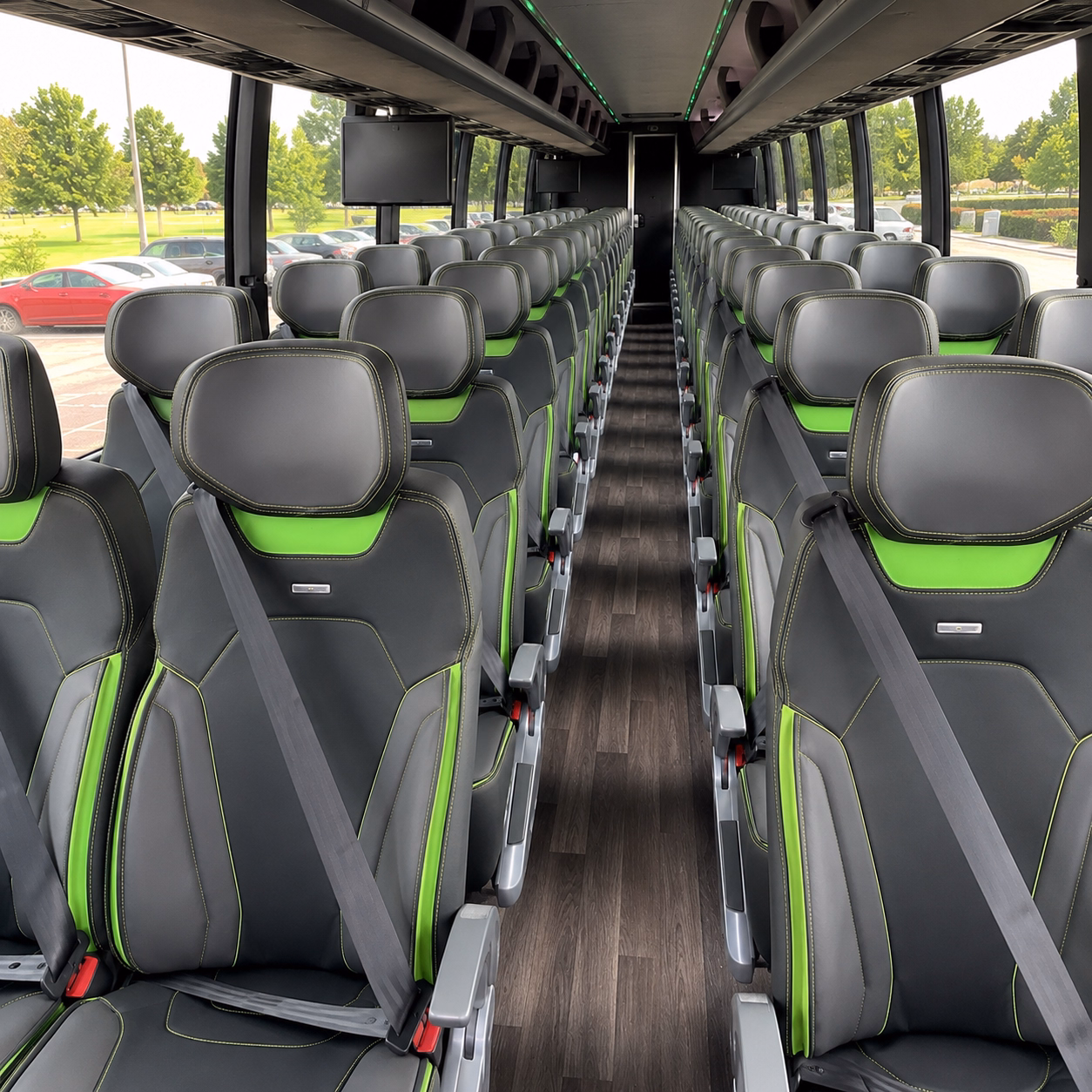 peoria charter bus services interior